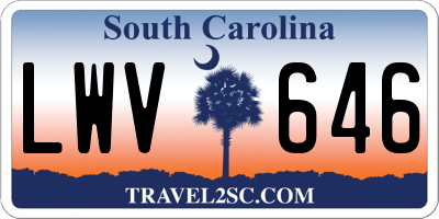 SC license plate LWV646