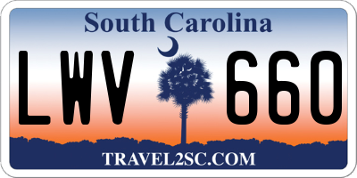 SC license plate LWV660