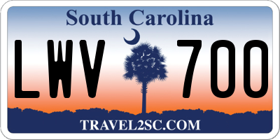 SC license plate LWV700