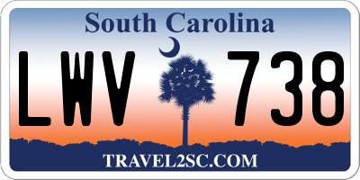 SC license plate LWV738