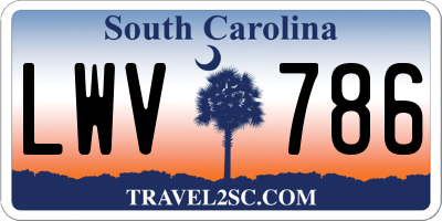 SC license plate LWV786