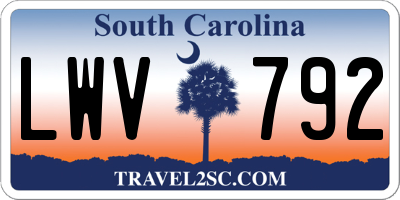 SC license plate LWV792