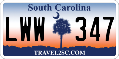 SC license plate LWW347