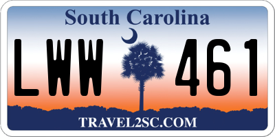 SC license plate LWW461