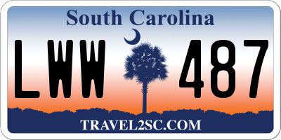 SC license plate LWW487