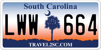 SC license plate LWW664
