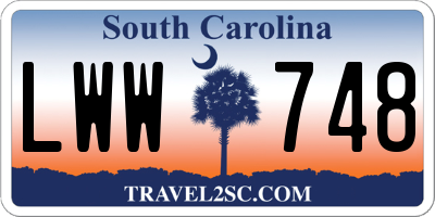 SC license plate LWW748