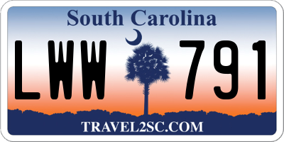 SC license plate LWW791