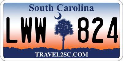 SC license plate LWW824