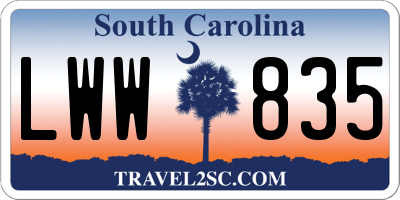 SC license plate LWW835