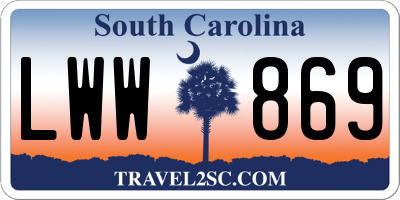 SC license plate LWW869