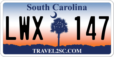 SC license plate LWX147
