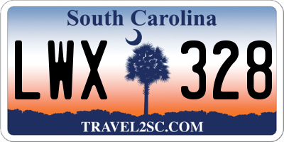 SC license plate LWX328