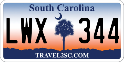 SC license plate LWX344