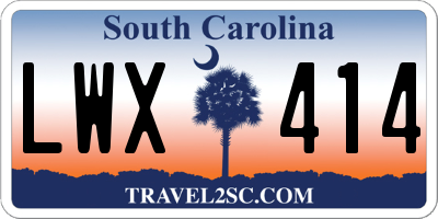 SC license plate LWX414
