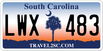 SC license plate LWX483