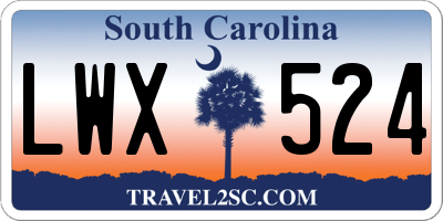 SC license plate LWX524