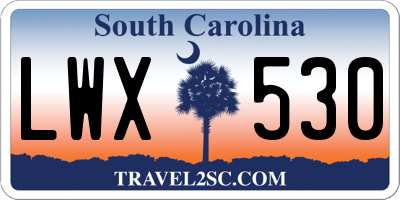 SC license plate LWX530