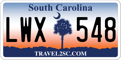SC license plate LWX548