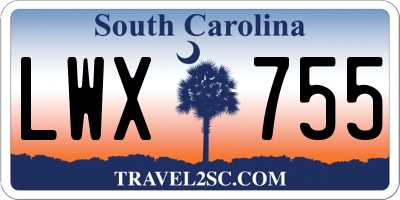 SC license plate LWX755