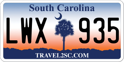 SC license plate LWX935