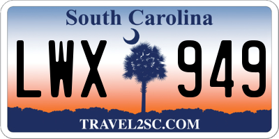 SC license plate LWX949
