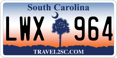SC license plate LWX964