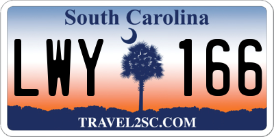 SC license plate LWY166