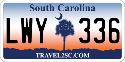 SC license plate LWY336