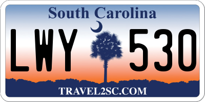 SC license plate LWY530