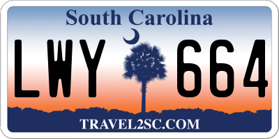 SC license plate LWY664