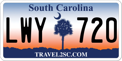 SC license plate LWY720