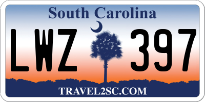 SC license plate LWZ397