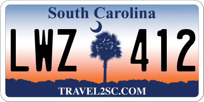 SC license plate LWZ412