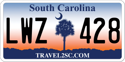 SC license plate LWZ428