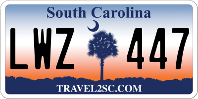 SC license plate LWZ447