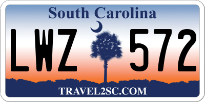 SC license plate LWZ572