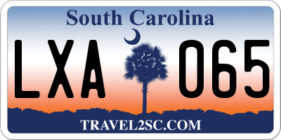 SC license plate LXA065