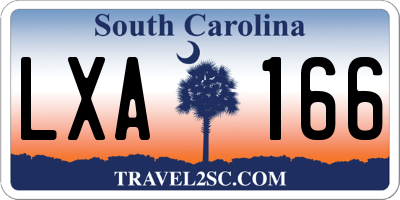 SC license plate LXA166