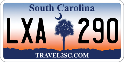 SC license plate LXA290