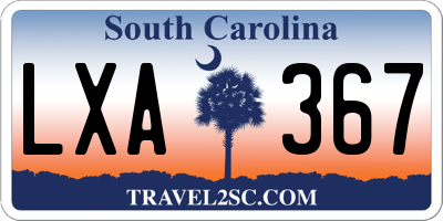 SC license plate LXA367