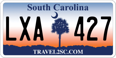 SC license plate LXA427
