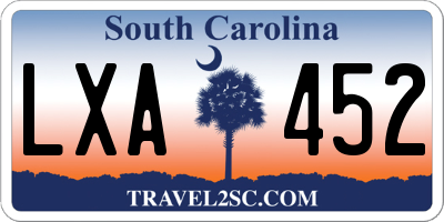 SC license plate LXA452