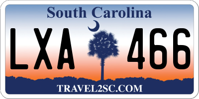 SC license plate LXA466