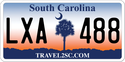 SC license plate LXA488
