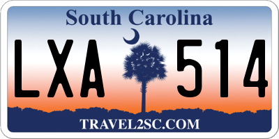 SC license plate LXA514