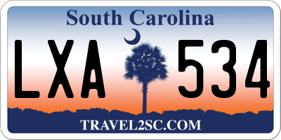 SC license plate LXA534