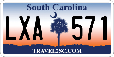 SC license plate LXA571