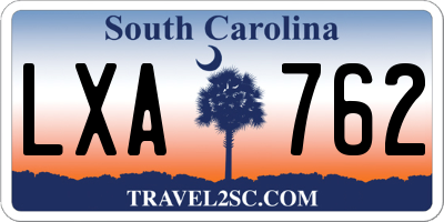 SC license plate LXA762