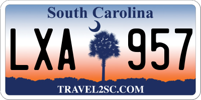 SC license plate LXA957
